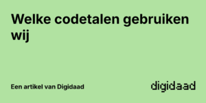 Afbeelding van Artikel Welke codetalen gebruiken wij - door Digidaad