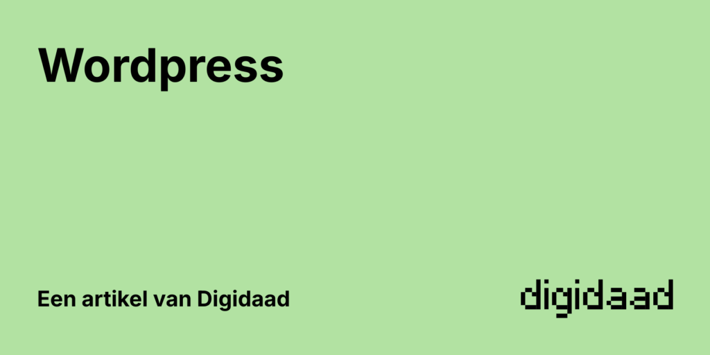 Afbeelding van Artikel Wordpress - door Digidaad