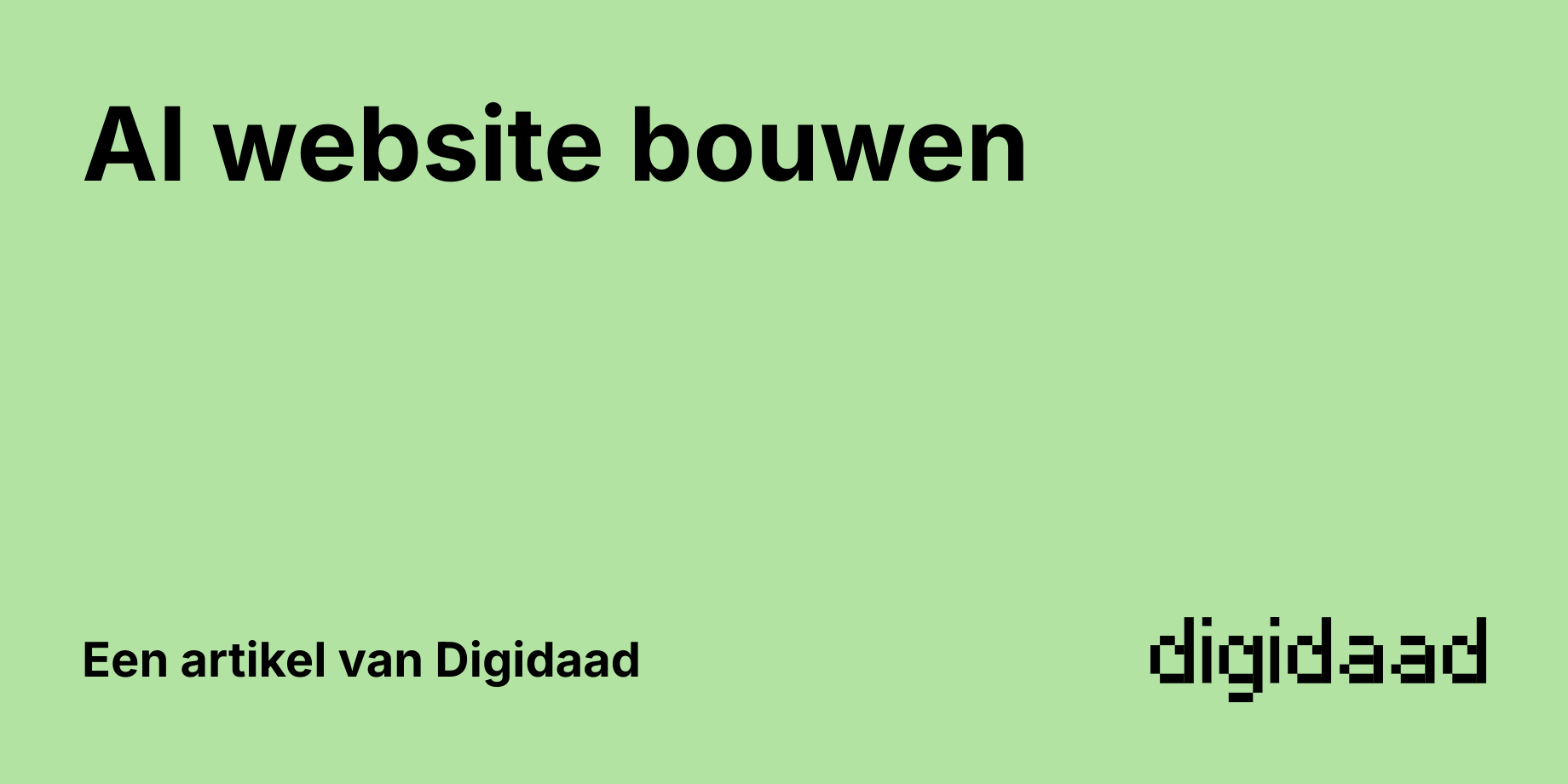 Afbeelding van Artikel AI website bouwen - door Digidaad
