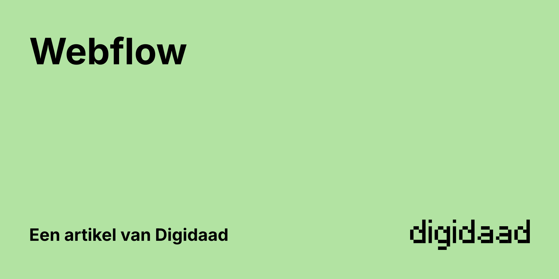 Afbeelding van Artikel Webflow - door Digidaad