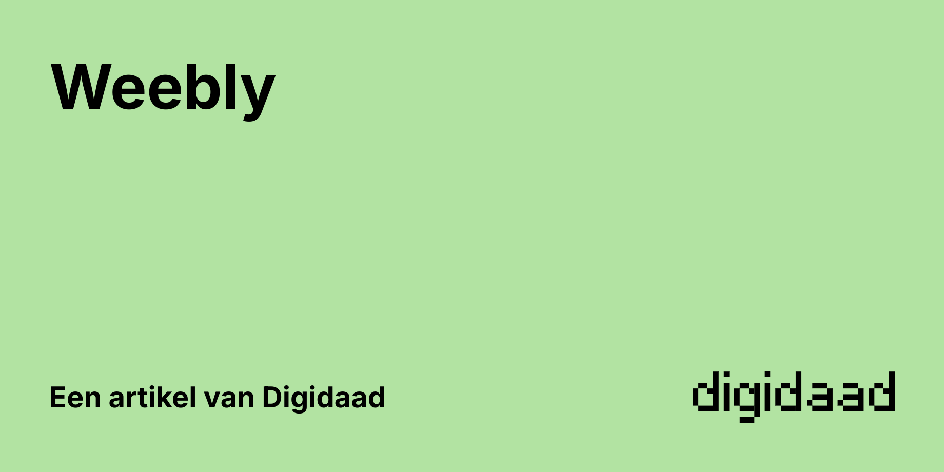 Afbeelding van Artikel Weebly - door Digidaad