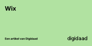 Afbeelding van Artikel Wix - door Digidaad