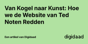 Afbeelding van Artikel Van Kogel naar Kunst: Hoe we de Website van Ted Noten Redden - door Digidaad afbeelding van een website case verhaal