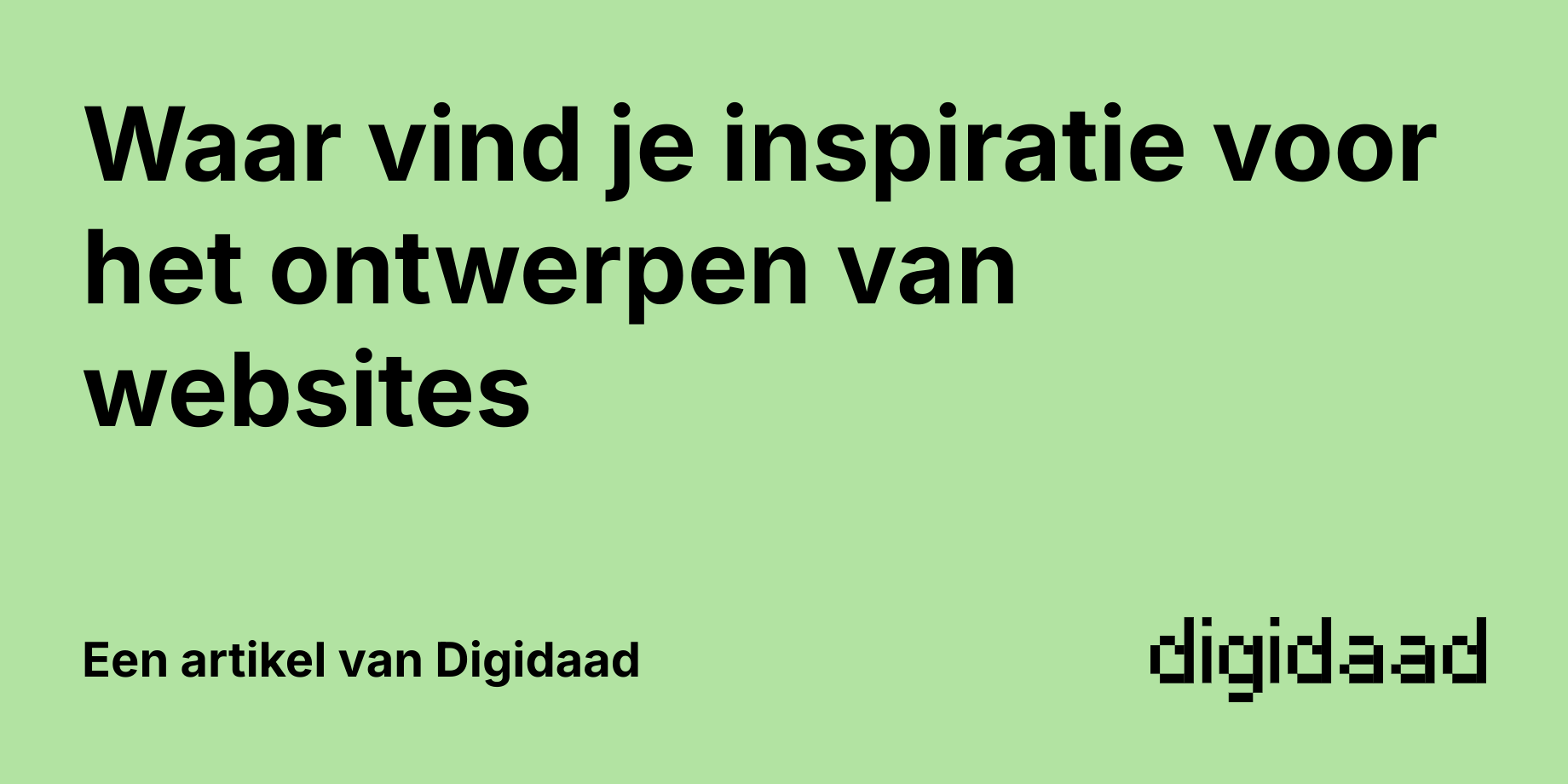 Afbeelding van Artikel Waar vind je inspiratie voor het ontwerpen van websites - door Digidaad